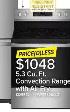 Leon's Whirlpool 5.3 cu. ft. convection range with air fry offer