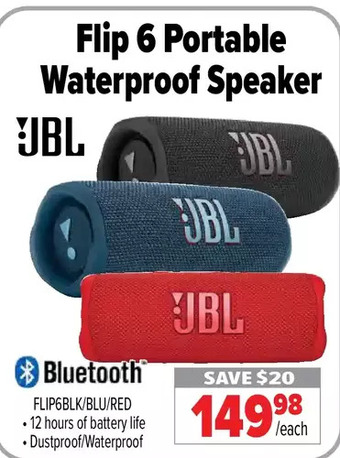 2001 Audio Video Jbl flip 6 portable waterproof speaker offer
