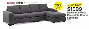 Leon's Danielle 2-piece reversible chaise sectional offer