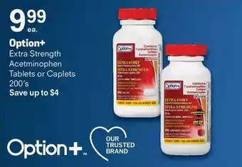 Guardian Pharmacy Option+ extra strength acetaminophen tablets or caplets offer