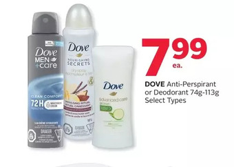 Rexall Dove anti-perspirant or deodorant offer
