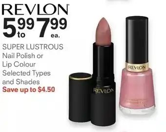 Guardian Pharmacy Revlon super lustrous nail polish or lip colour offer