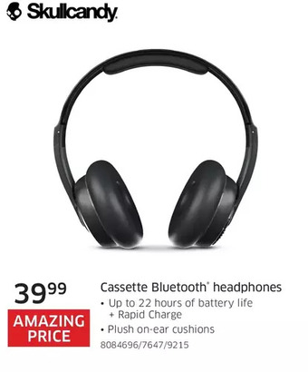 Skullcandy cassette bluetooth headphones