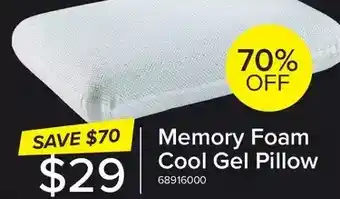 Leon's Memory foam cool gel pillow offer