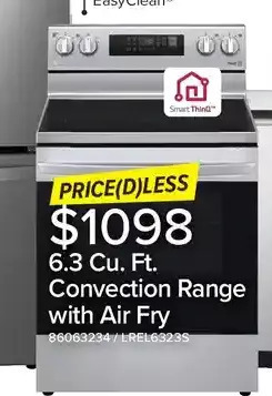 Leon's Lg 6.3 cu. ft. convection range with air fry offer