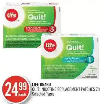 Shoppers Drug Mart Life brand quit! nicotine replacement patches offer