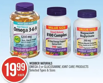 Shoppers Drug Mart Webber naturals omega-3 or glucosamine joint care products offer