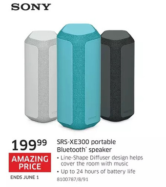 The Source Sony srs-xe300 portable bluetooth speaker offer