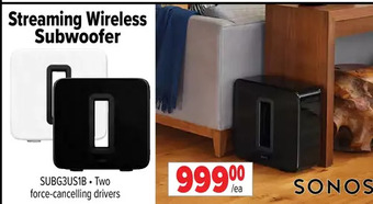 2001 Audio Video Sonos streaming wireless subwoofer offer