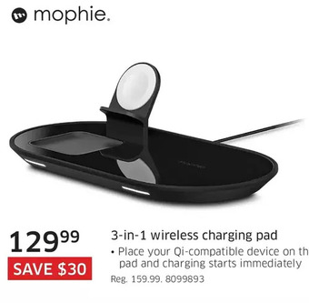 The Source Mophie 3-in-1 wireless charging pad offer