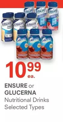 IDA Pharmacy Ensure or glucerna nutritional drinks offer