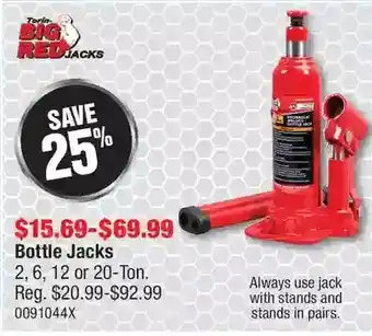PartSource Big red jacks bottle jacks offer
