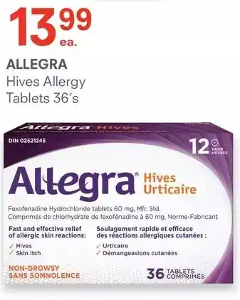 IDA Pharmacy Allegra hives allergy tablets 36's offer
