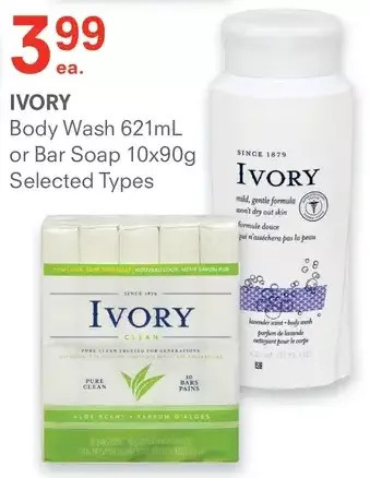 IDA Pharmacy Ivory body wash or bar soap offer