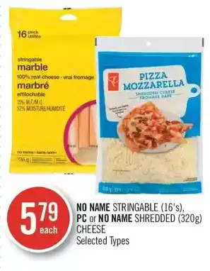 Shoppers Drug Mart No name stringable, pc or no name shredded cheese offer