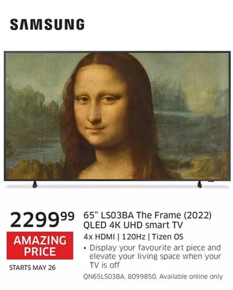Samsung 65 ls03ba the frame (2022) qled 4k uhd smart tv