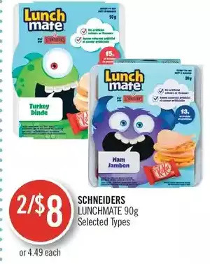 Shoppers Drug Mart Schneiders lunchmate 90g offer
