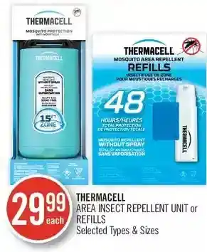 Shoppers Drug Mart Thermacell area insect repellent unit or refills offer