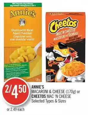 Shoppers Drug Mart Annie's macaroni & cheese or cheetos mac 'n cheese offer