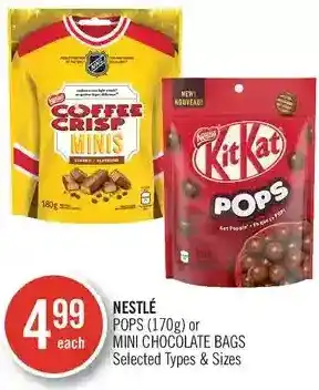 Shoppers Drug Mart Nestlé pops or mini chocolate bags offer