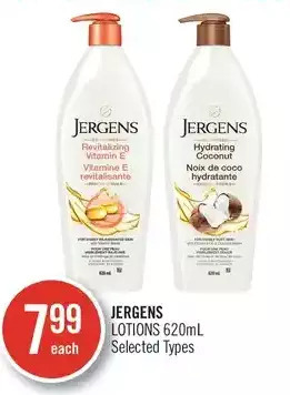 Shoppers Drug Mart Jergens lotions offer
