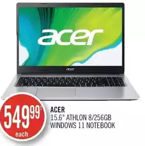 Shoppers Drug Mart Acer 15.6 athlon 8/256gb windows 11 notebook offer