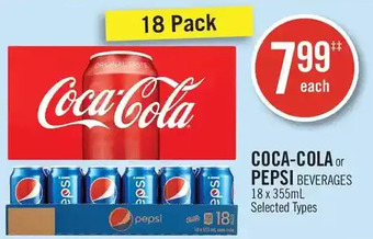 Shoppers Drug Mart Coca-cola or pepsi beverages offer