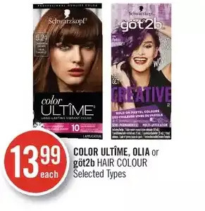 Shoppers Drug Mart Color ultime, olia or got2b hair colour offer