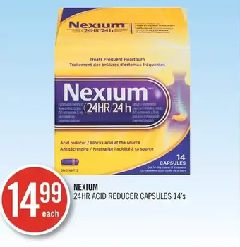 Shoppers Drug Mart Nexium 24hr acid reducer capsules offer