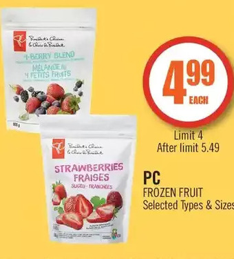 Shoppers Drug Mart Pc frozen fruit offer
