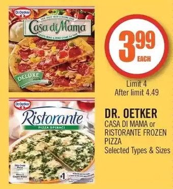 Shoppers Drug Mart Dr. oetker casa di mama or ristorante frozen pizza offer