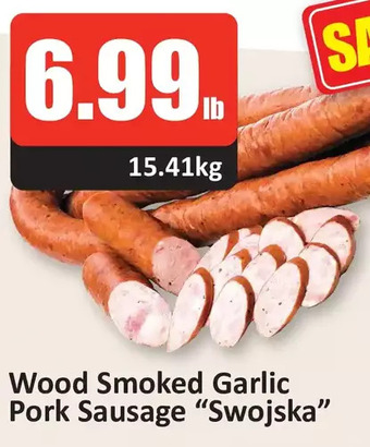 Starsky Wood smoked garlic pork sausage swojska offer