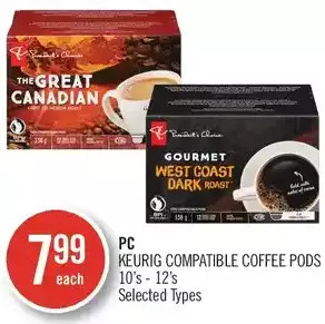 Shoppers Drug Mart Pc keurig compatible coffee pods offer