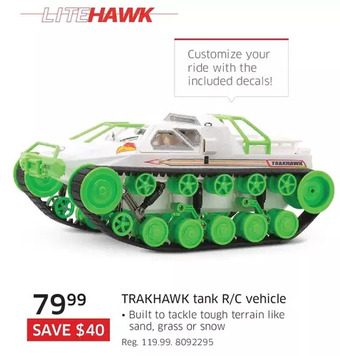 The Source Litehawk trakhawk tank r/c vehicle offer