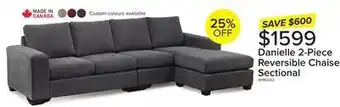 Leon's Danielle 2-piece sectional with right-facing chaise - grey offer