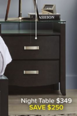 Leon's Cinema night table - charcoal offer
