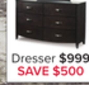 Leon's Cinema 6 drawer dresser - charcoal offer