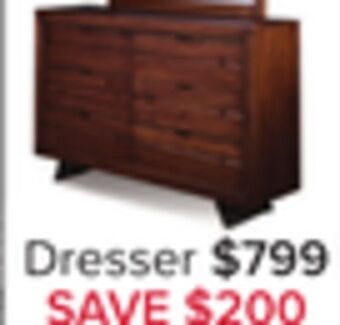 Leon's Camila 6 drawer dresser - rustic brown offer