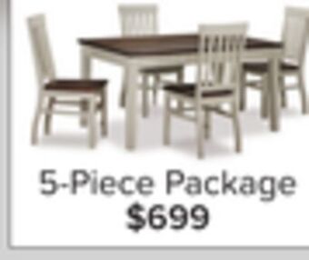 Leon's Caylie 5-piece dining set - ivory, driftwood offer
