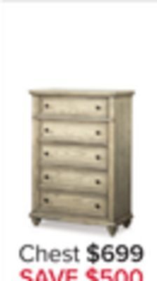 Leon's Emma 5 drawer chest - oak offer