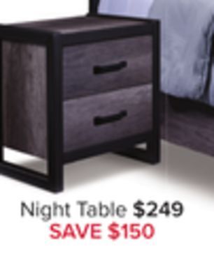 Leon's Terra night table - grey offer