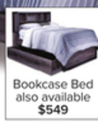 Leon's Terra 3-piece full bookcase bed - grey offer