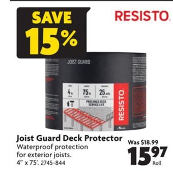 Home Hardware Joist guard deck protector offer