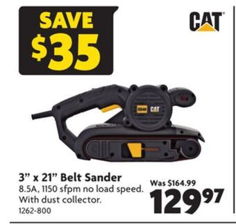Home Hardware 3 x 21 belt sander offer