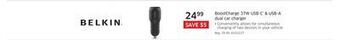 The Source Boostcharge 37w usb-c & usb-a dual car charger offer