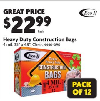 Home Hardware Heavy duty construction bags offer