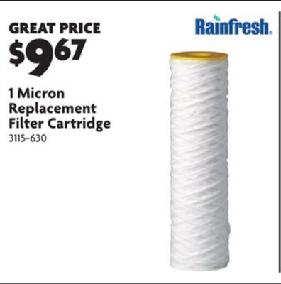 Home Hardware 1 micron replacement filter cartridge offer