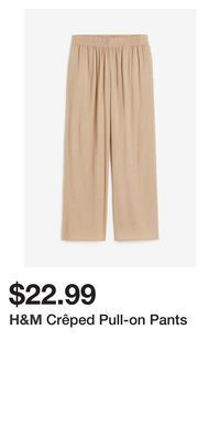 H&M Crêped pull-on pants offer
