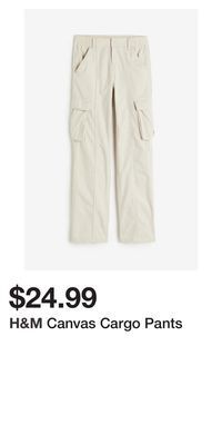 H&M Canvas cargo pants offer