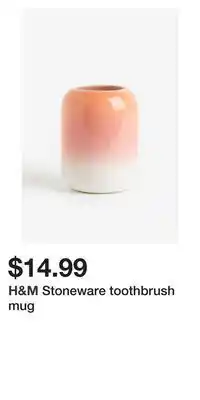 H&M Stoneware toothbrush mug offer